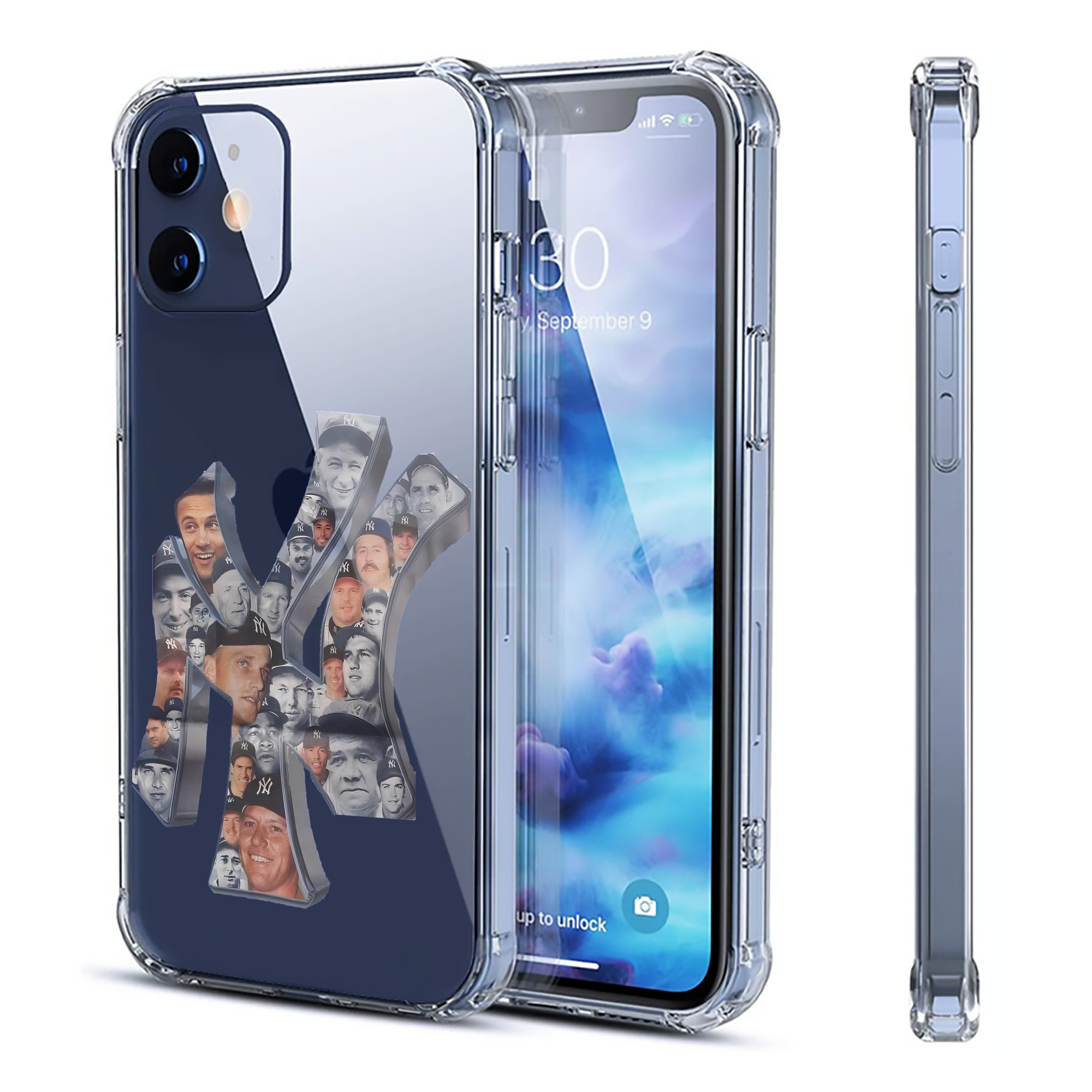 New York Yankees 279 Clear IPhone 12 Case – Soft TPU With UV Print – Enhanced Drop Protection, Precise Fit, Anti-Fingerprint, Customizable Design, Scratch-Resistant, Yellow-Resistant